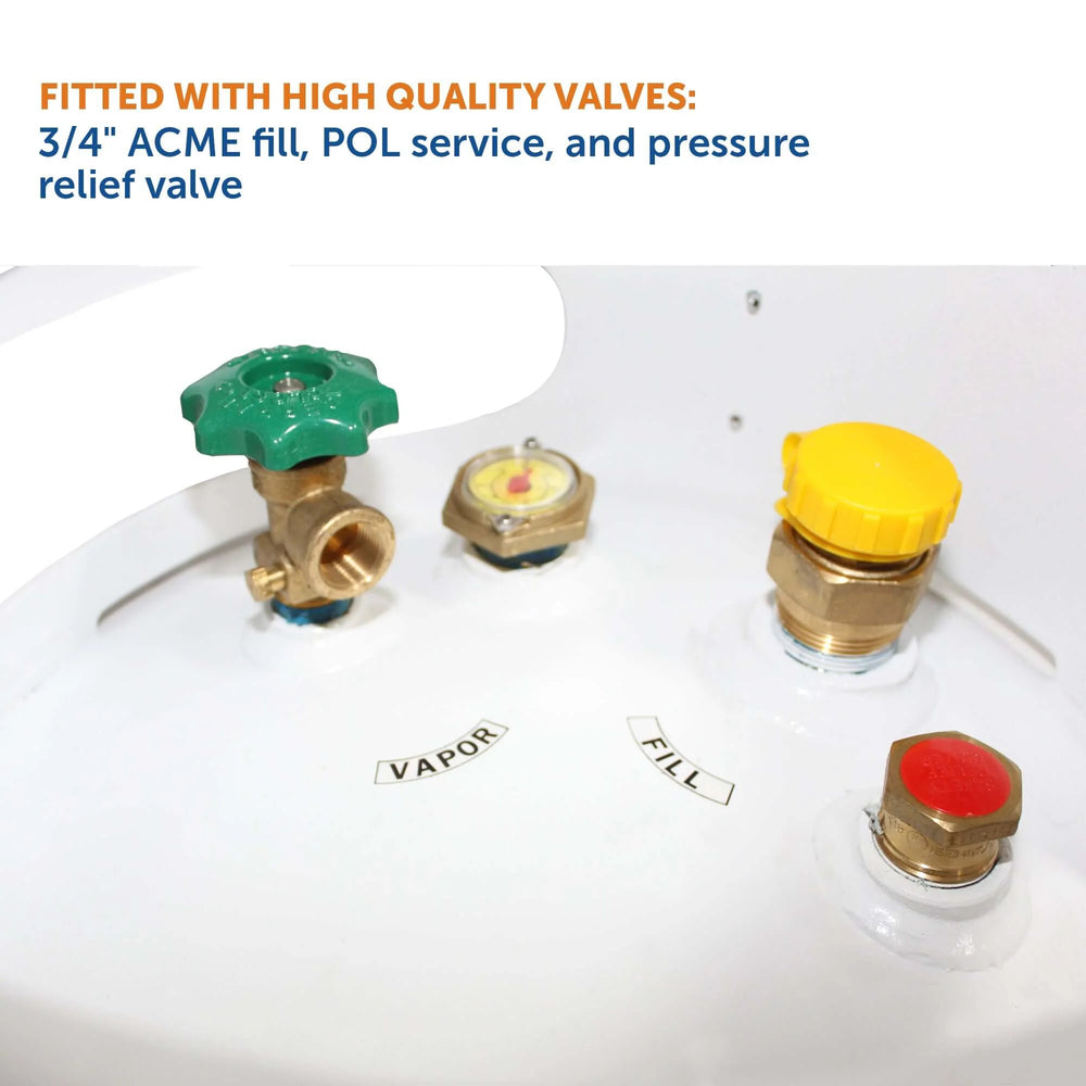 Flame King Propane Cylinder ASME 420 lbs 120 Gal. with Float Gauge and Relief Valve New