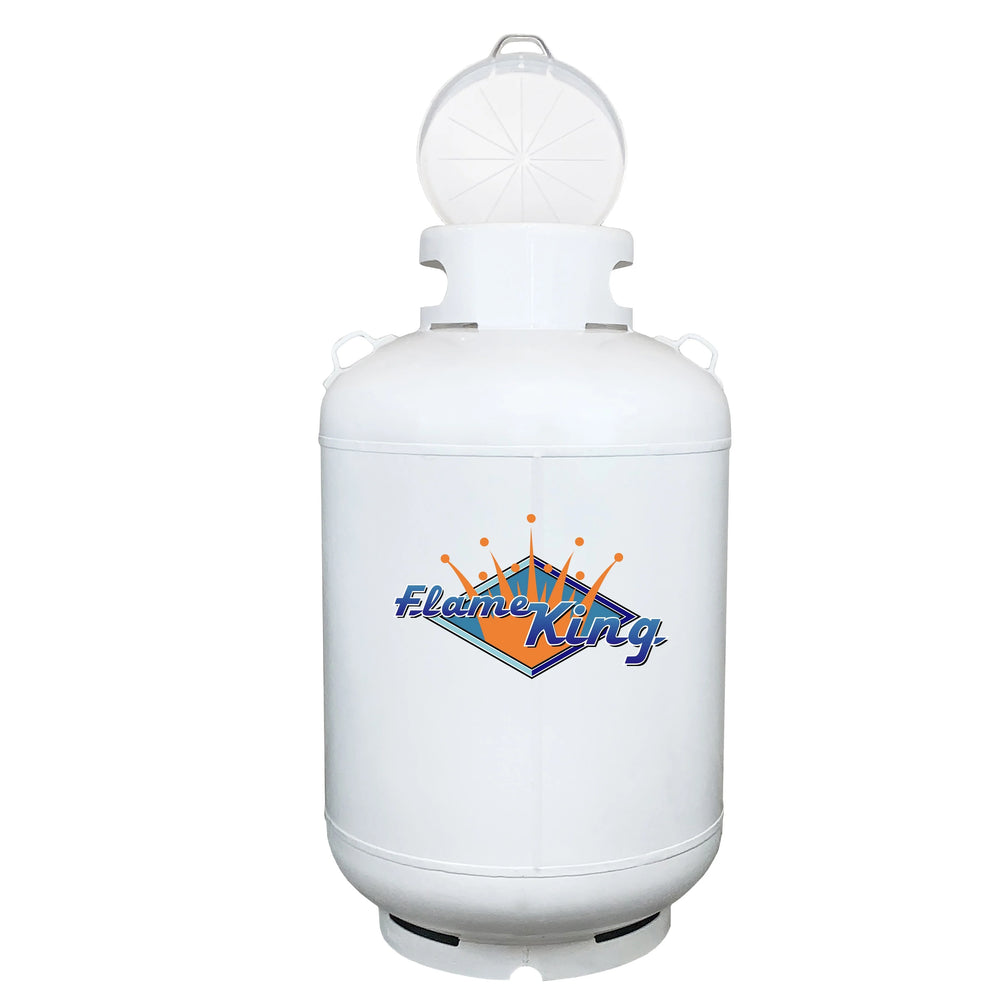 Flame King Propane Cylinder DOT 420 lbs 120 Gal. with Float Gauge and Relief Valve New