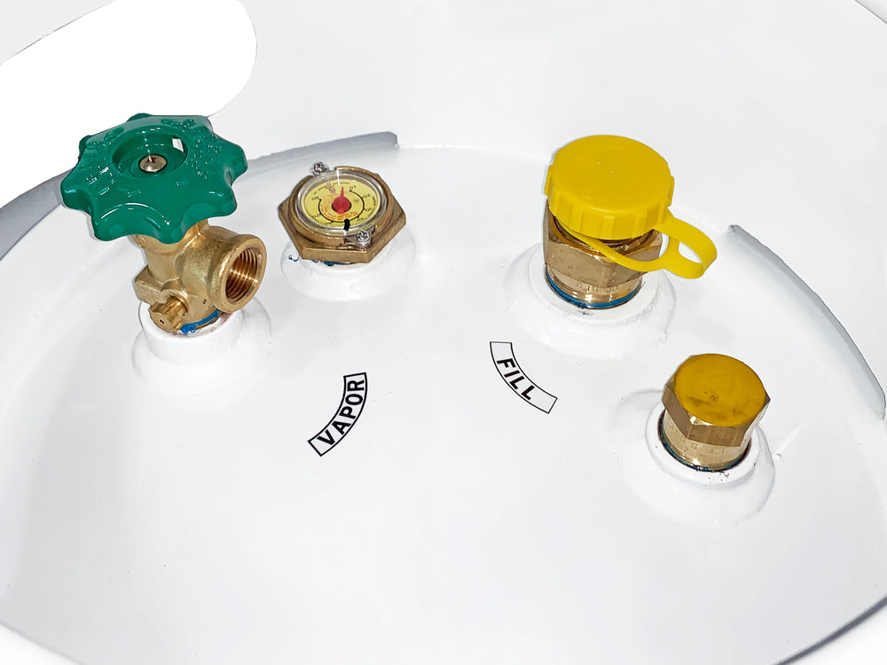 Flame King Propane Cylinder DOT 420 lbs 120 Gal. with Float Gauge and Relief Valve New