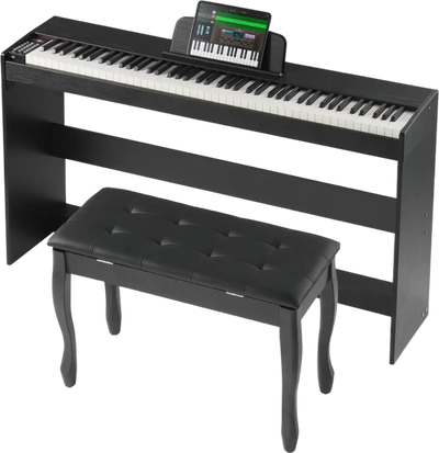 Vevor 88-Key Fully Weighted Digital Piano with Dual Keyboard Bench and Stand New