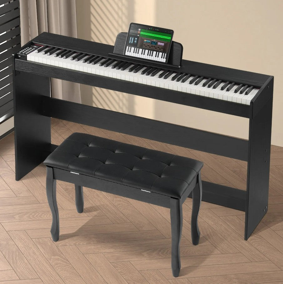 Vevor 88-Key Fully Weighted Digital Piano with Dual Keyboard Bench and Stand New