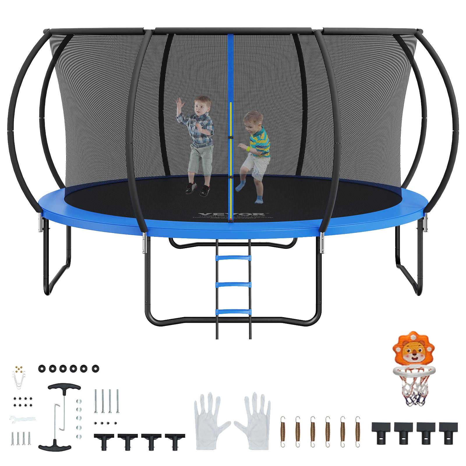 Vevor Trampoline 14' 450 Lbs. Capacity with Enclosure Net and Spring Cover Padding New