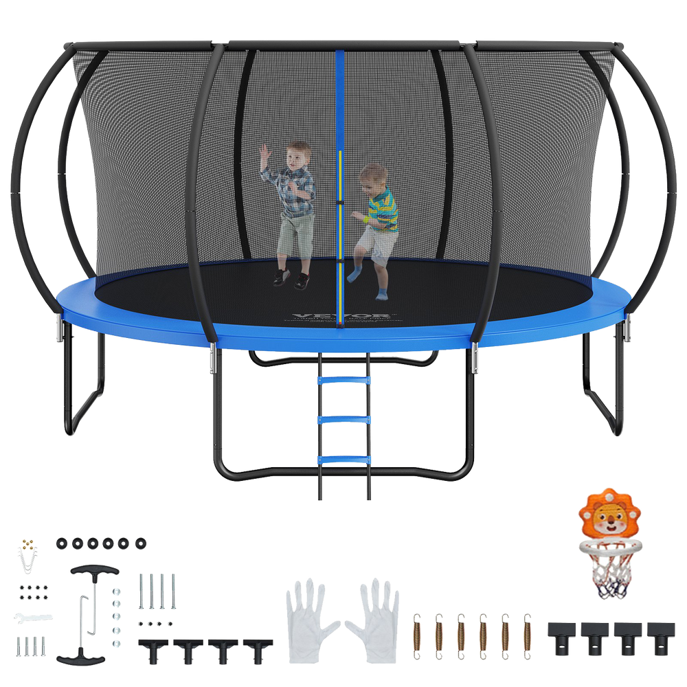 Vevor Trampoline 14' 450 Lbs. Capacity with Enclosure Net and Spring Cover Padding New