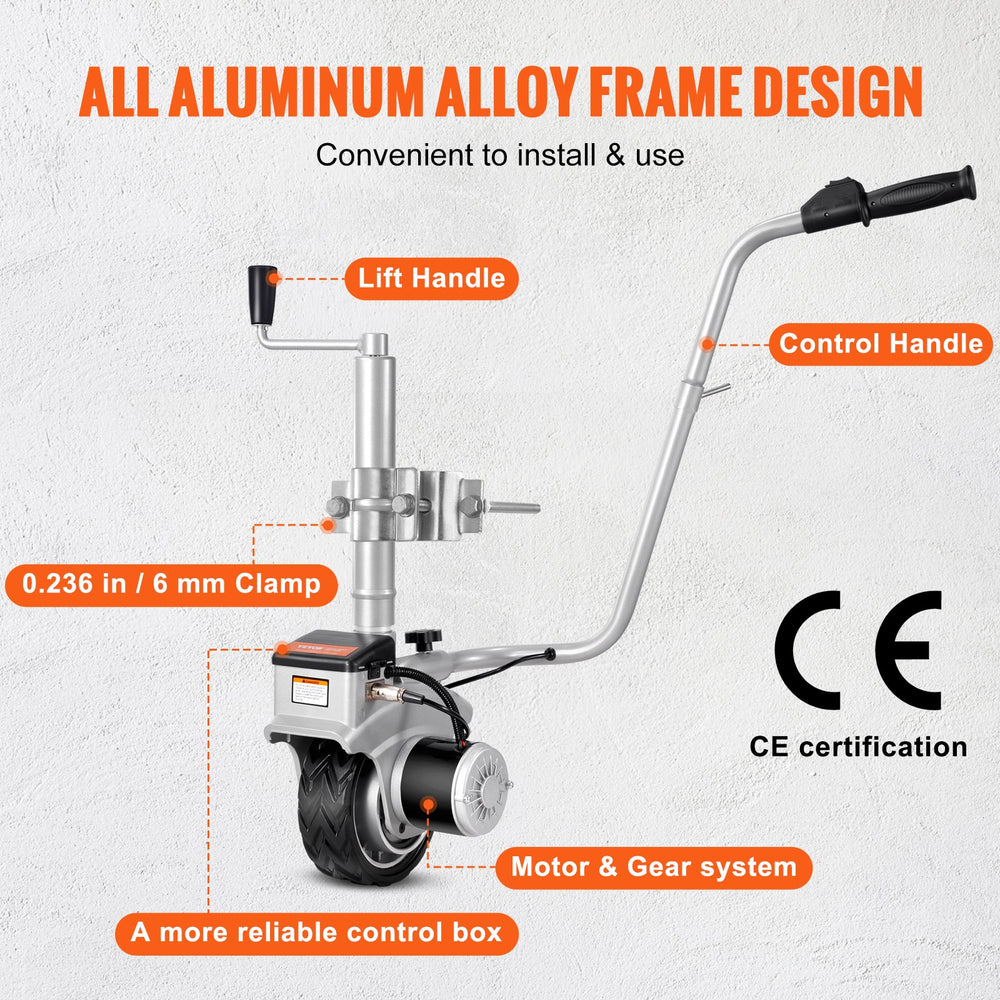 Vevor Trailer Dolly Electric 5000 lbs Towing Capacity 350W 12V Adjustable Clamp Height New