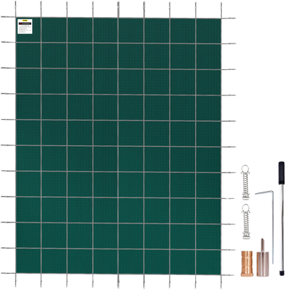 Vevor Pool Safety Cover Fits 16' x 32' Rectangle Inground Pool Green Mesh Cover New