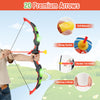 Youth archery bow set with LED lights, featuring 20 suction cup arrows and a durable tail holder for safe play.