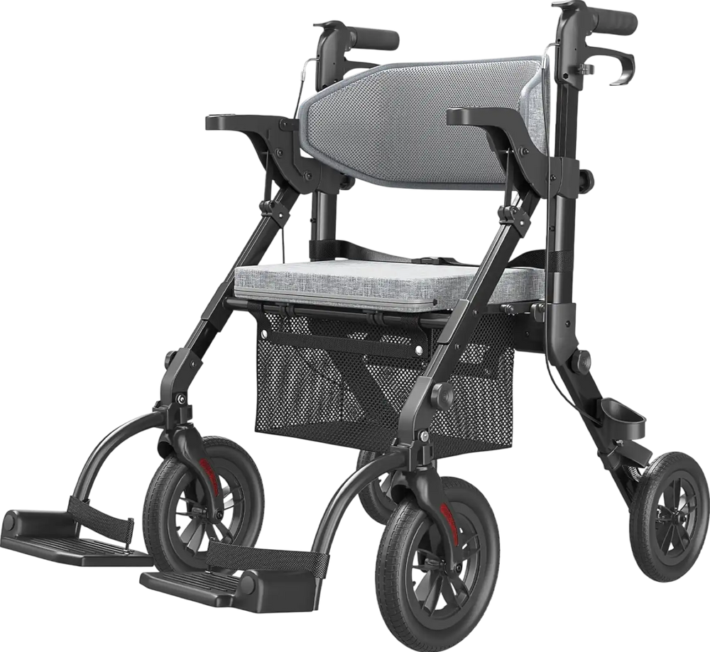 Vocic Z51 2-in-1 Rollator and Transport Chair