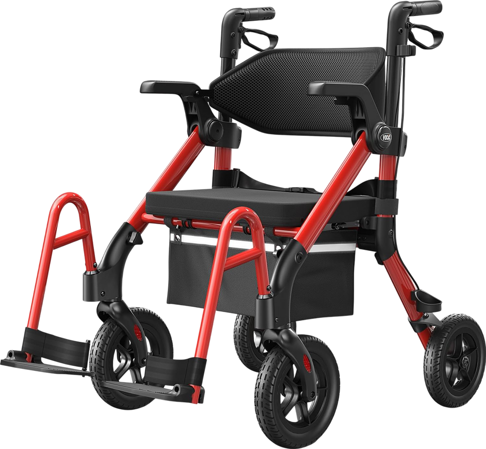 NO.4300　ＶＯＸ（ヴォックス）　水冷４サイクルエンジン　ＦＩ車　ブラック＆レッド　☆彡 Vocic Z55 2-in-1 Rollator and Transport Chair Heavy-Duty
