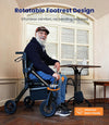 Vocic Z55 2-in-1 Rollator and Transport Chair Heavy-Duty All-Terrain No-Bend Footrest 300 Lb Capacity New