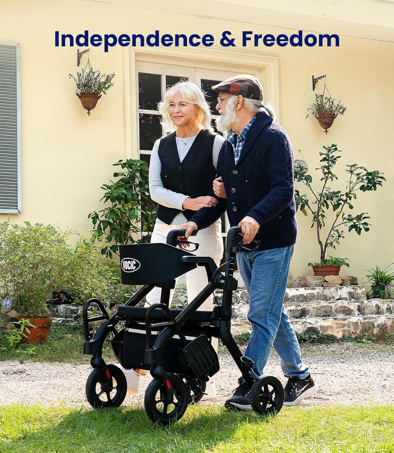 Vocic Z55 2-in-1 Rollator and Transport Chair Heavy-Duty Vocic Z55 2-in-1 Rollator and Transport Chair Heavy-Duty