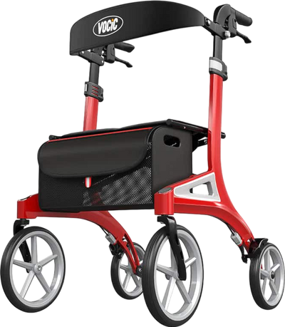 Vocic Z71 Rollator Walker Lightweight Foldable Adjustable Backrest 240 Lb Capacity New