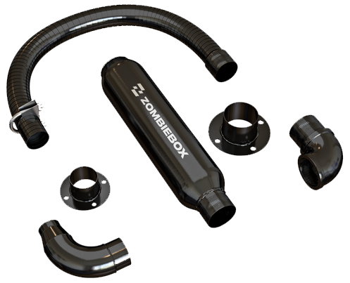 Zombiebox Lite Large Generator Enclosure Package with Box ZPipe Base Mat New