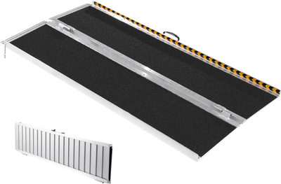 Vevor Portable Wheelchair Ramp 6' 800 lbs Folding Non-Slip Aluminum New