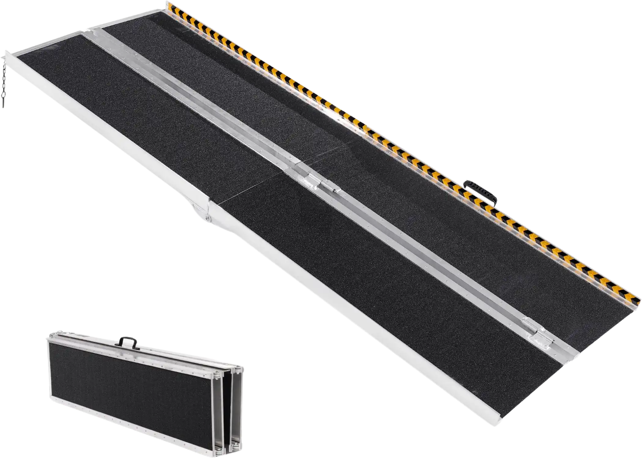 Vevor Portable Wheelchair Ramp 8' 800 lbs Folding Non-Slip Aluminum New