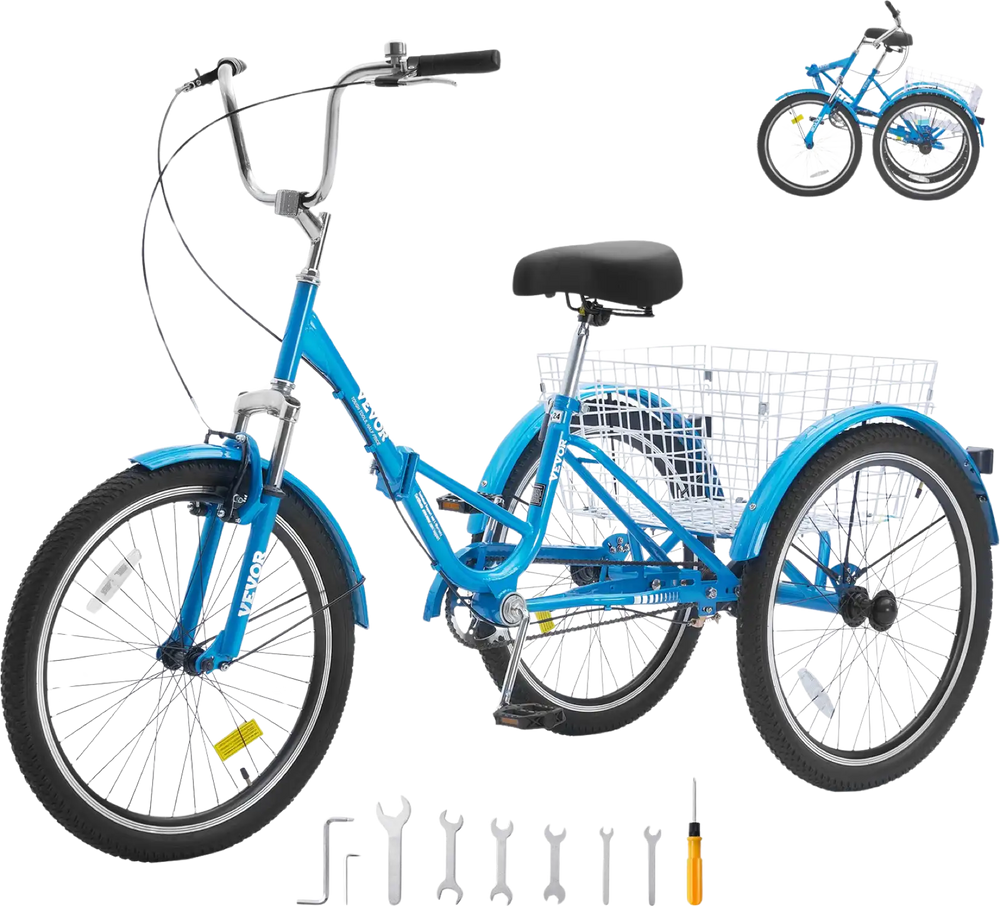 VEVOR Folding Adult Tricycle 24