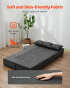 Vevor 3-in-1 Folding Sofa Bed Twin Size Convertible Sleeper with Pillows New