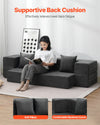 Vevor 3-in-1 Folding Sofa Bed Twin Size Convertible Sleeper with Pillows New