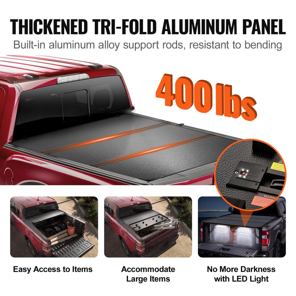 5FT Short Hard 3-Fold Tonneau Cover For 2016-2022 2023 Toyota Tacoma 5FT Short Hard 3-Fold Tonneau Cover For 2016-2022 2023 Toyota Tacoma
