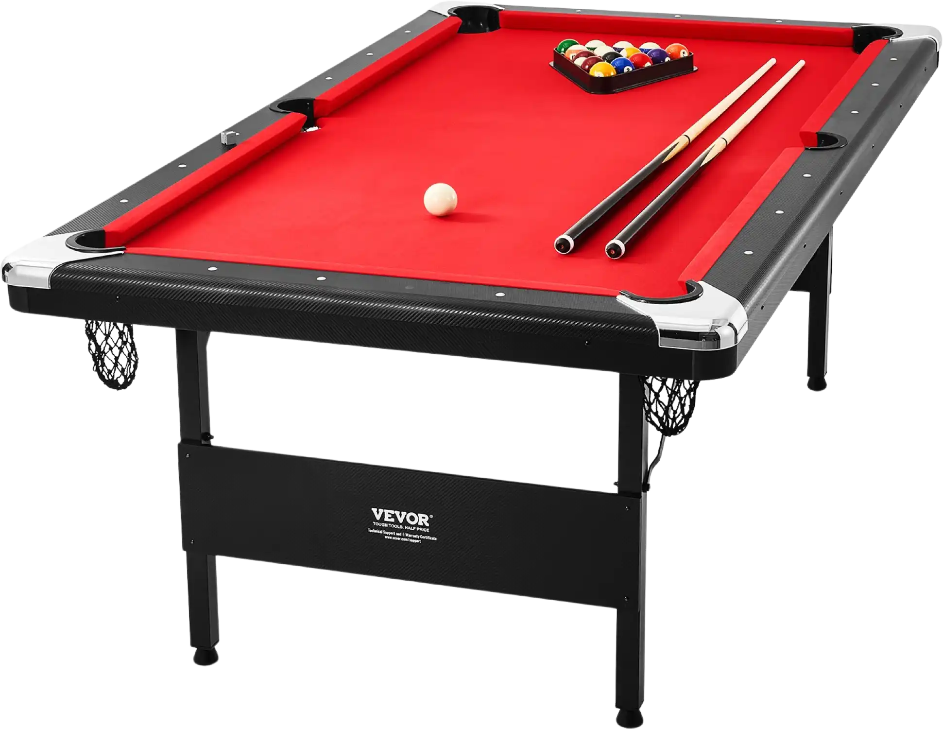 Pool Table V Vevor Billiards Table 7' Foldable Pool Table Set Includes Balls and Cu ...