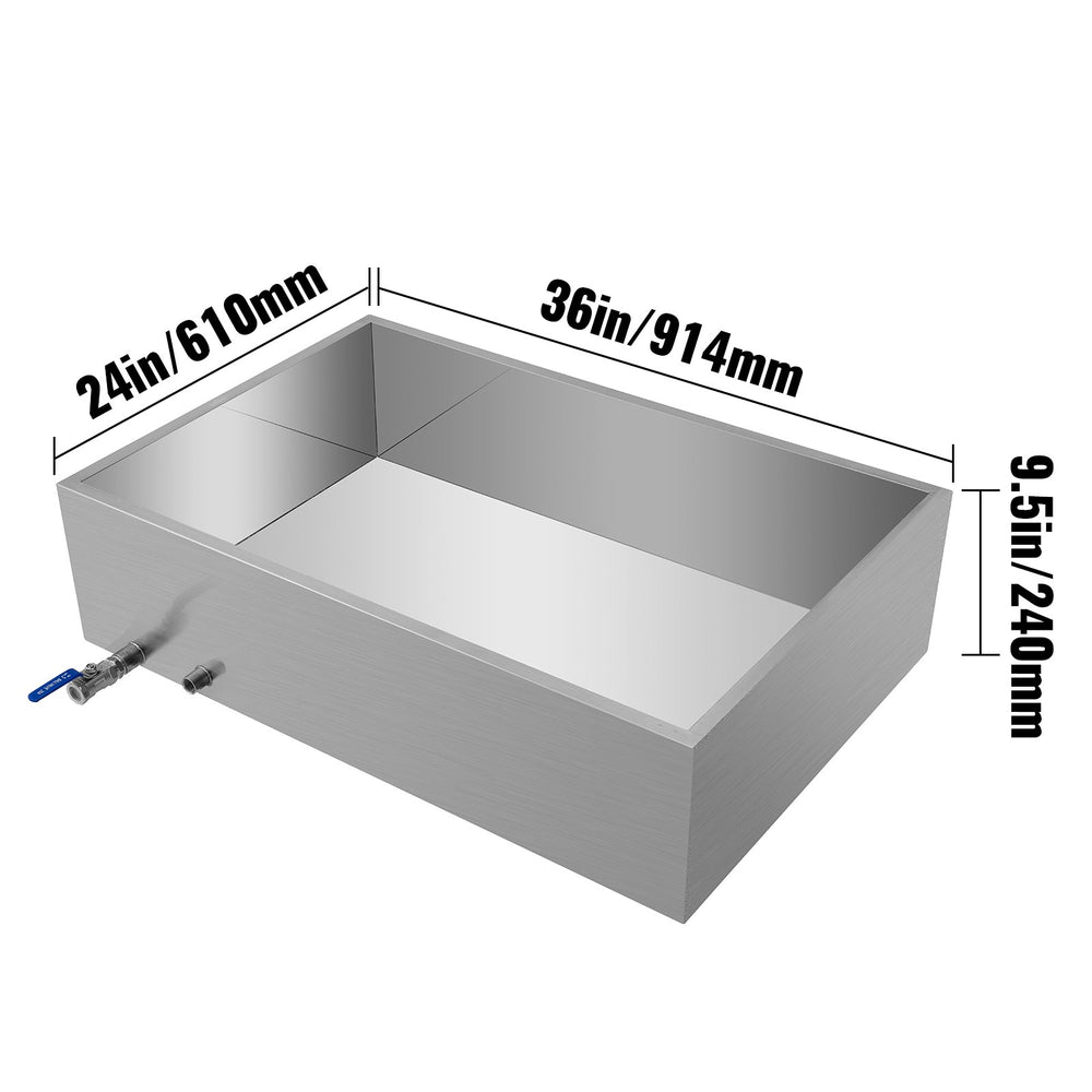 Vevor Evaporator Pan 36" x 24" x 9.5" Stainless Steel Maple Syrup Boiling Kit with Valve New