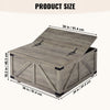 Vevor Farmhouse Coffee Table 36" Square with Hinged Dual Flip-Top and Hidden Storage New