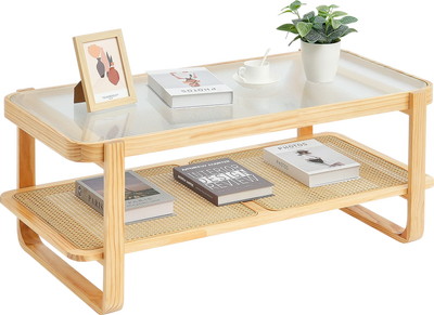 Vevor Rattan Coffee Table 45