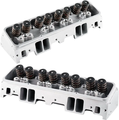 Vevor 2X Aluminum Cylinder Heads for Chevy SBC 327/350/383 190cc CNC Assembled New
