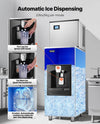 Vevor Commercial Ice Maker 300 Lbs/Day 180 Lbs Storage Bin Self-Cleaning New