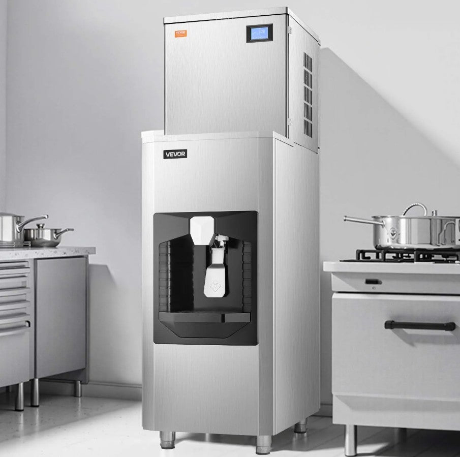 Vevor Commercial Ice Maker 440 Lbs/Day with 180 Lbs Bin and Auto Dispenser New