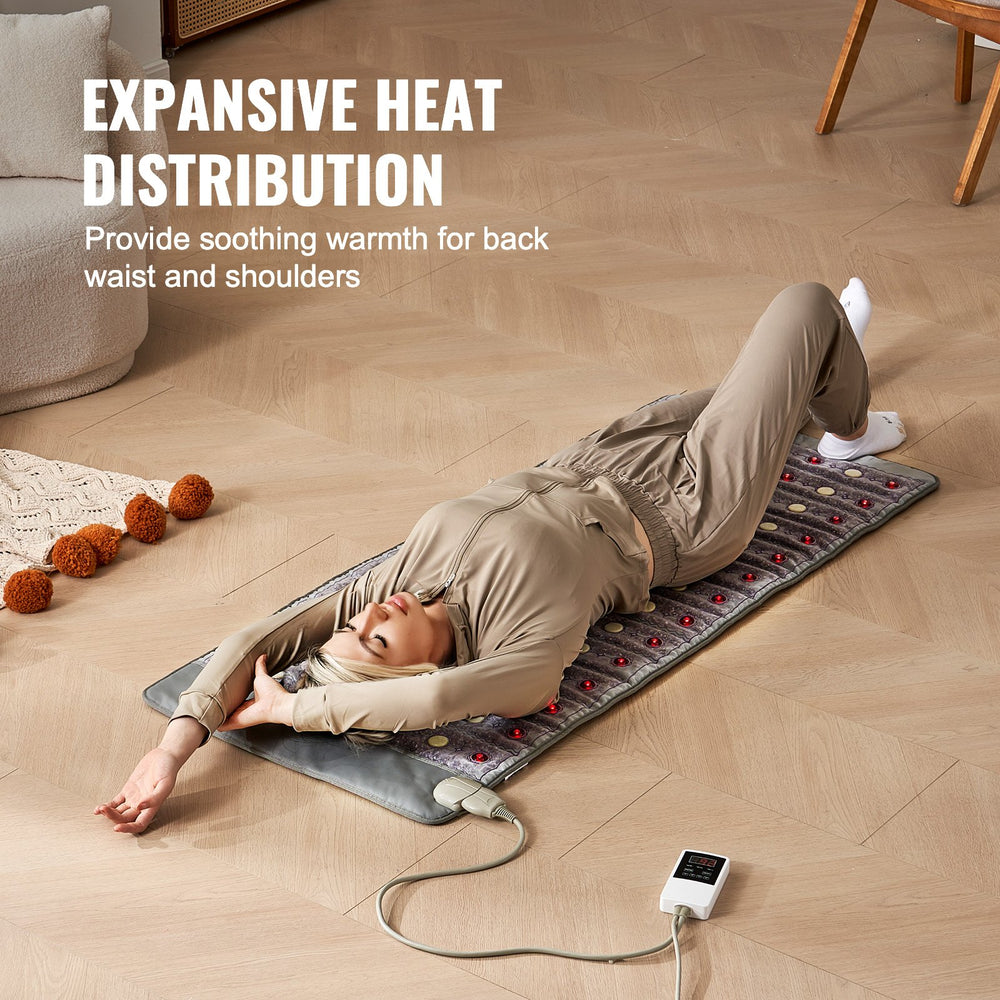 Vevor Far Infrared Heating Pad 60" x 24" Jade Tourmaline Amethyst 660nm Red Light Therapy New