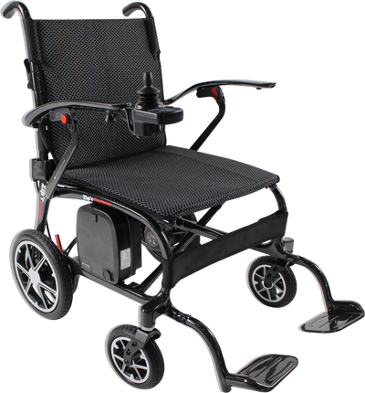 Zip'r Carbon Fiber Power Electric Wheelchair 24V Lithium Battery 3.73 MPH 9.3 Mile Range Black ZIP30 New