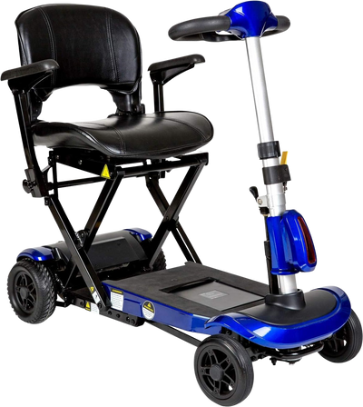 Drive Medical ZOOME-FLEX-AUTO Folding Mobility Scooter 4-Wheel Blue New