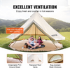 Vevor Bell Tent 9.8 ft/3m Yurt Cotton Canvas Waterproof With Stove Jack For 3-5 People 4 Seasons New