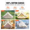 Vevor Bell Tent 9.8 ft/3m Yurt Cotton Canvas Waterproof With Stove Jack For 3-5 People 4 Seasons New