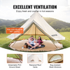 Vevor Bell Tent 13 ft/4m Yurt Cotton Canvas Waterproof With Stove Jack For 5-8 People 4 Seasons New