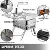 Vevor Tent Wood Stove 113" Stainless Steel Wood-Burning Stove with 1500 Cu. In. Firebox and Folding Pipe New