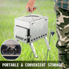 Vevor Tent Wood Stove 113" Stainless Steel Wood-Burning Stove with 1500 Cu. In. Firebox and Folding Pipe New