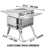 Vevor Tent Wood Stove 113" Stainless Steel Wood-Burning Stove with 1500 Cu. In. Firebox and Folding Pipe New