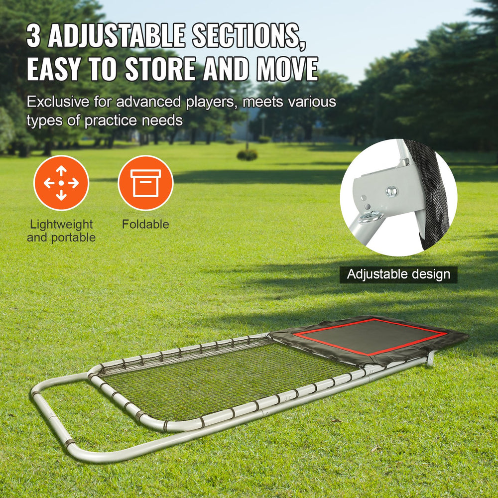 Vevor Lacrosse Rebounder 3' x 8' Folding Bounce Back Training Wall with Adjustable Angle New