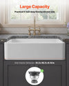 Vevor Farmhouse Sink 33.5" x 20" Undermount Fireclay Single Bowl White New