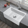 Vevor Farmhouse Sink 32.5" x 20" Undermount Fireclay Single Bowl White with Accessories New