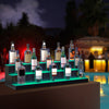 Vevor Liquor Bottle Bar Display Shelf 40" 3-Step LED Lighted 7 Static Colors with App Control New