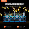 Vevor Liquor Bottle Bar Display Shelf 40" 3-Step LED Lighted 7 Static Colors with App Control New