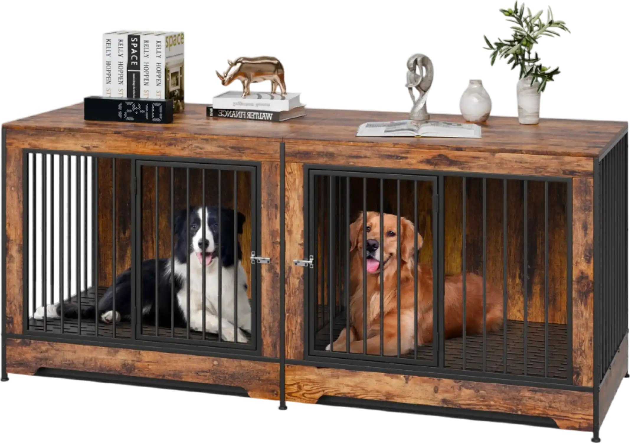Vevor Wooden Dog Crate Furniture 75