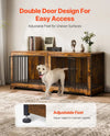 Vevor Wooden Dog Crate Furniture 75" with Divider and Removable Trays New