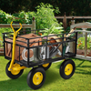 Vevor Garden Cart Heavy Duty Utility Wagon 1400 lbs Capacity 2-in-1 Handle Mesh Removable Sides New