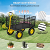 Vevor Garden Cart Heavy Duty Utility Wagon 1400 lbs Capacity 2-in-1 Handle Mesh Removable Sides New