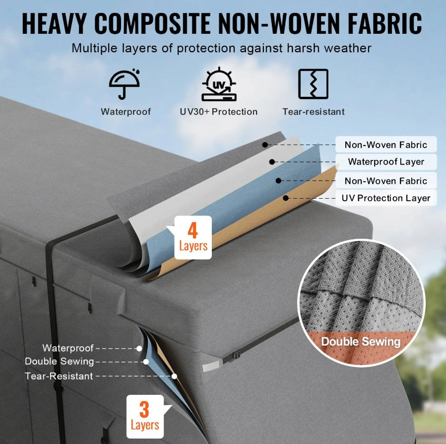 Vevor Class A RV Cover 40'-43' with Tire Covers and Accessories New