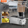 Vevor Mobile Fryer Filter 10 Gal Capacity 2.64 GPM Swivel Wheels Oil Transfer Hose New