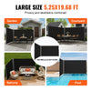 Vevor Retractable Side Awning 236" x 63" Waterproof Patio Privacy Screen and Divider Black New